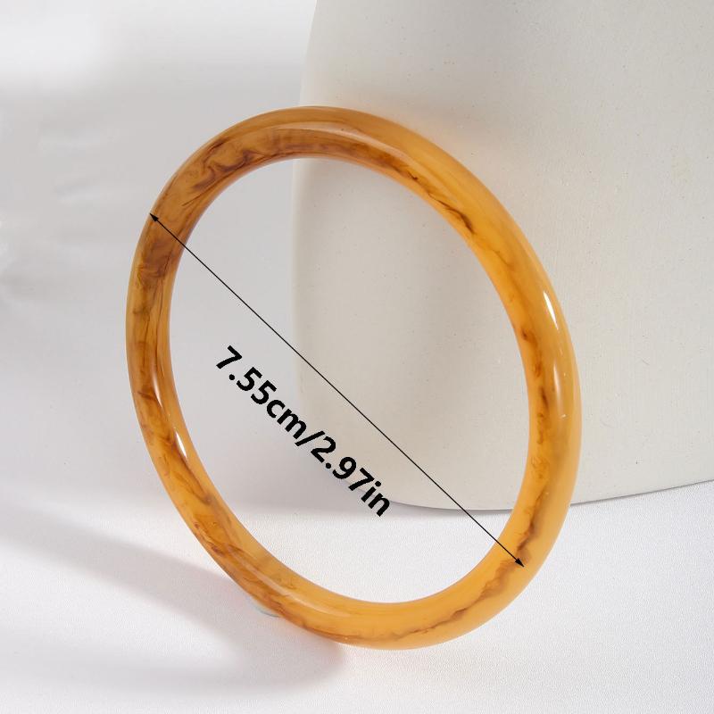 

Набор из 4 элегантных ретро-браслетов - Модный и простой дизайн, Женская бижутерия, Акрил, Без покрытия или инкрустации, Подходит для повседневной носки коричневый