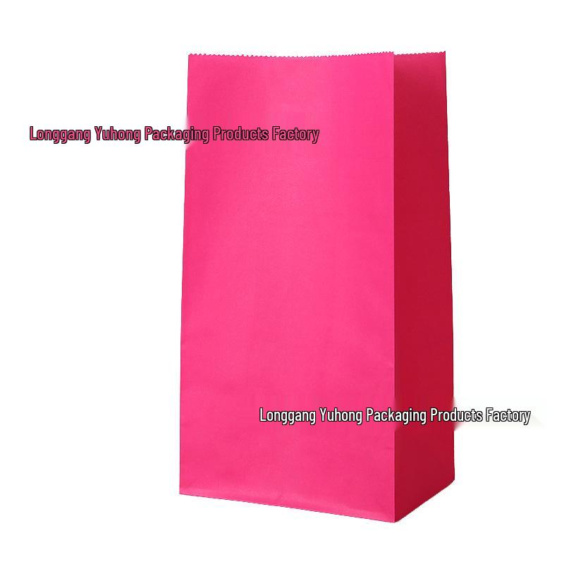 Handle-Free Colored Candy Kraft Paper Bags for Children's Gifts & Snack Storage