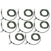 8PCS ABS+Copper Alloy Portable Silicone Hair Rigs Swivel Carp Fishing Accessories(Green )