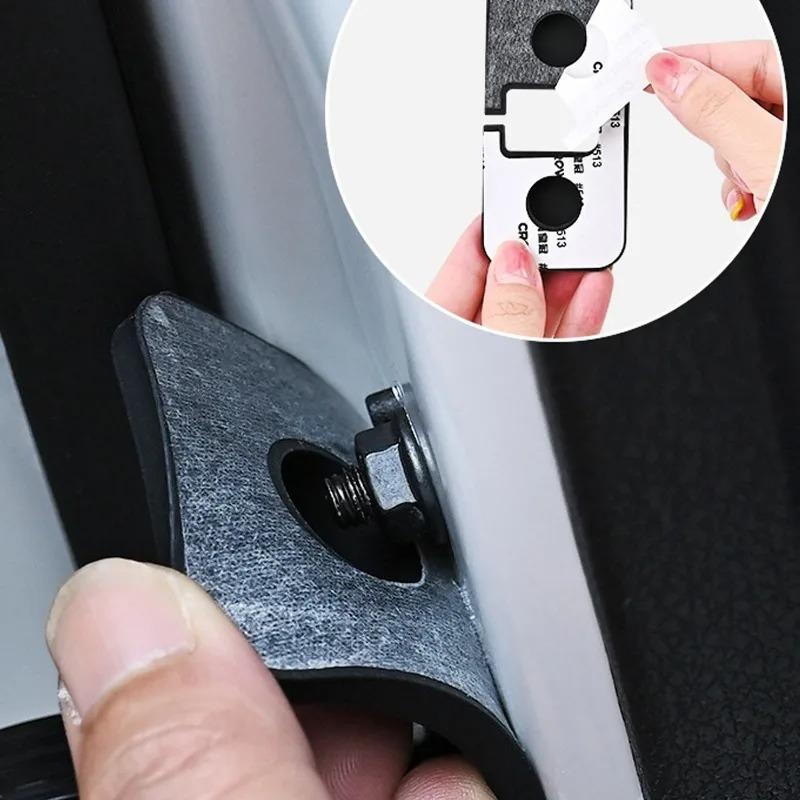 Universal Anti-Collision Noise Reduction Car Door Limiter Cover Silicone Shock Absorbing Interior Screw Cap Protective Sleeve