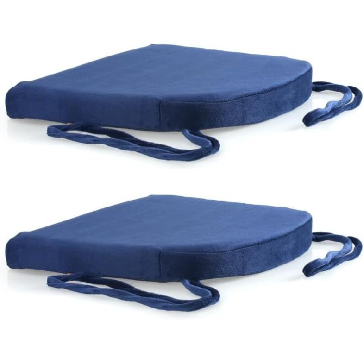Augld 14x14 Metal Chair Cushion Set of 2 Memory Foam School Chair Cushion Small U Shape Seat Cushion Navy