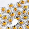 Two-Tone 10x14mm Teardrop Resin Rhinestones for DIY Jewelry & Clothing Decoration