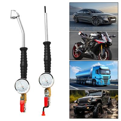 Car Tire Manometro Fast Inflation Universal 0-15Bar/220Psi Tire Inflator Rod With Tire Pressure Gauge Tire Repair Tools For Car Truck Vehicles