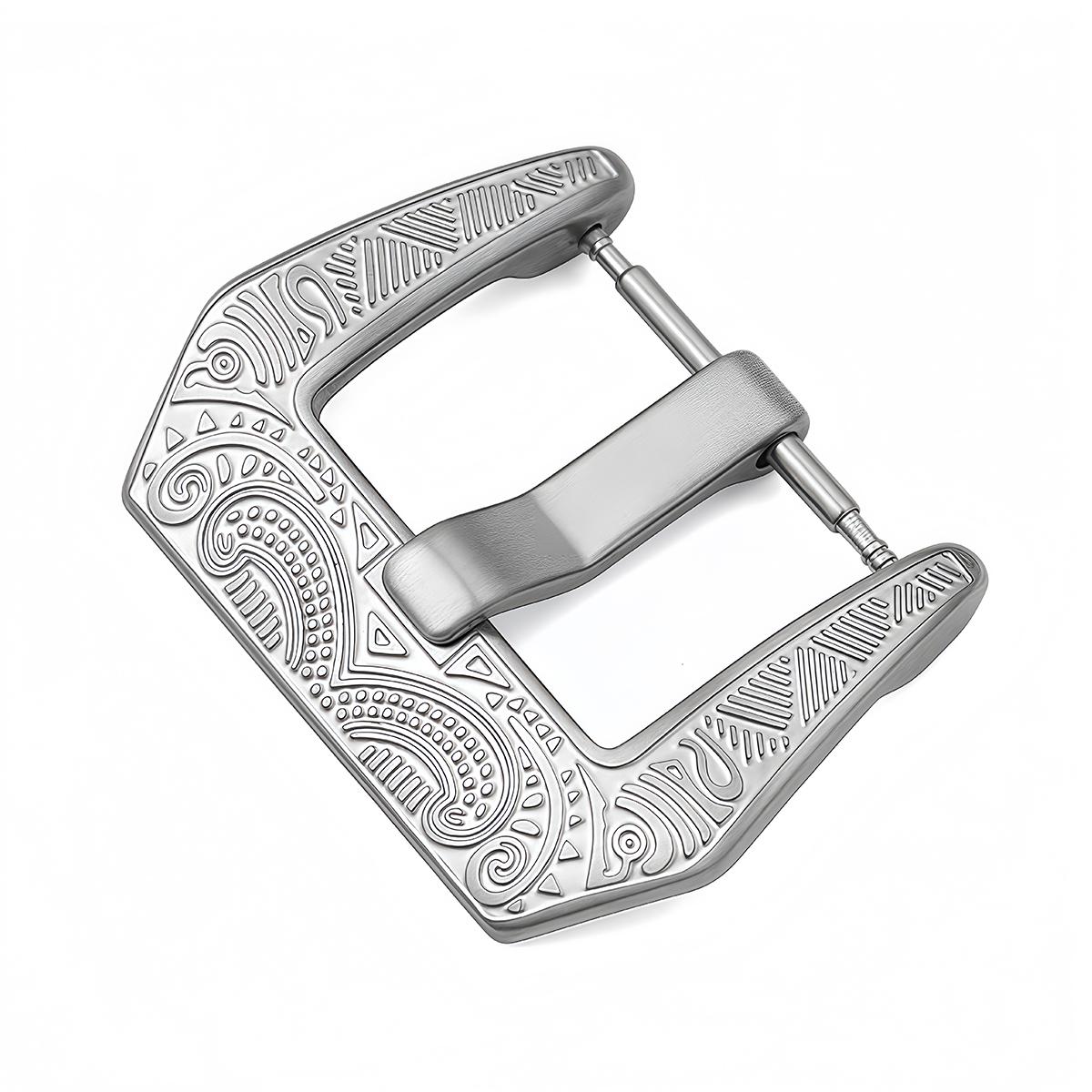

Exquisite Retro Carving Watchband Buckle Stainless Steel Pin Clasp for Leather Band Strap Replacement Buckle Watch Accessories 18mm серебряный