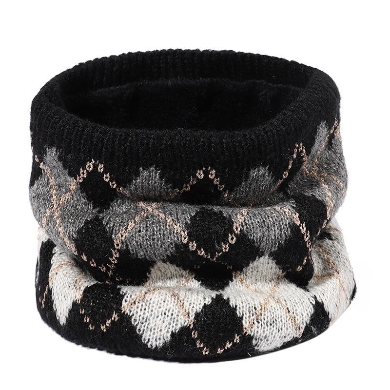 Unisex Winter Scarf Neck Warmer Thickened Fleece Outdoor Cycling Face Mask Versatile Knitted Neck Protection Overhead Scarf