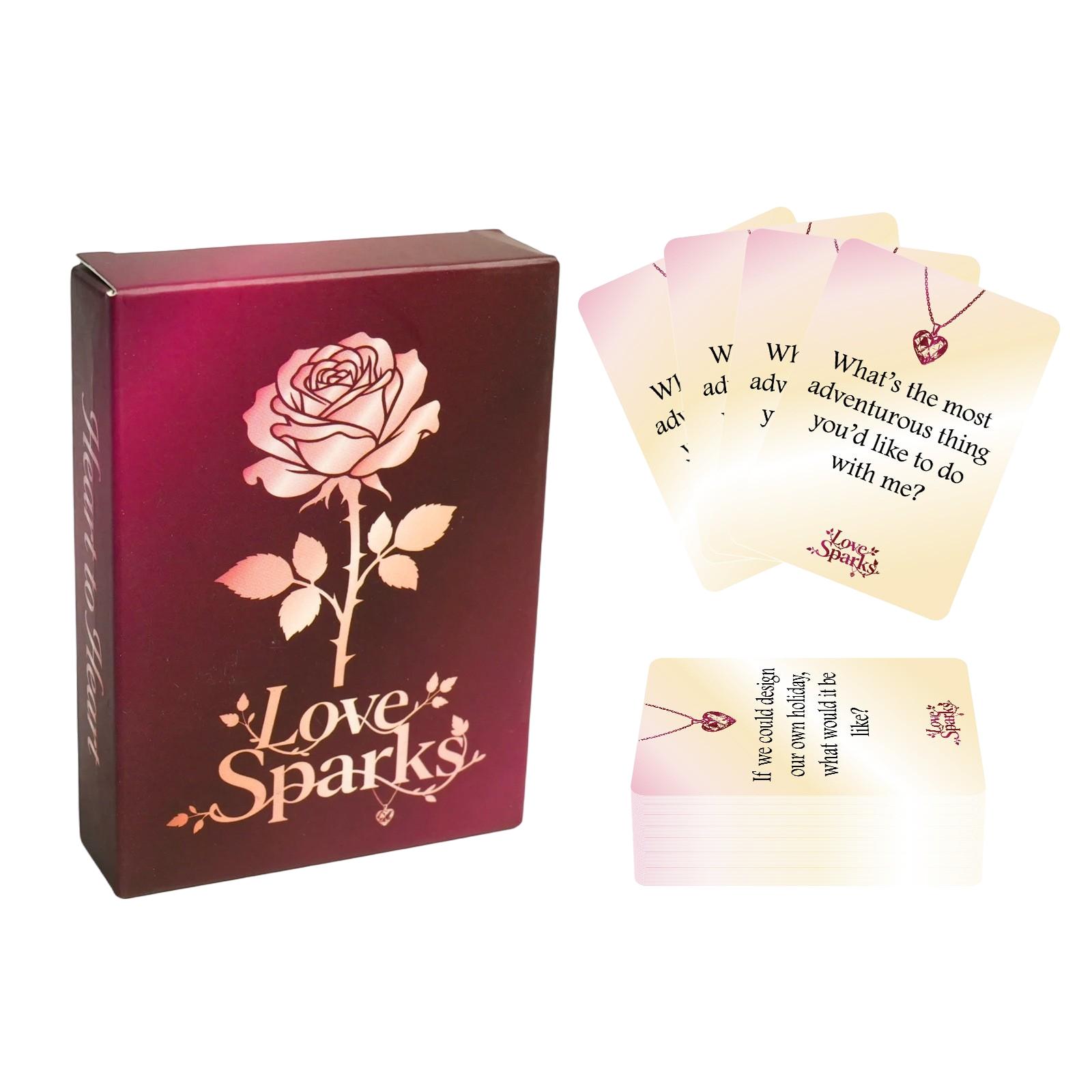 Conversation Starter Card Game for Couples Relationship Building Deck with Thoughtful Prompts for Meaningful Communication and Deeper Connection One Size розовый