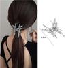 Butterfly Hair Clip Bright Silver Cross Geometric Hairpin Rose Flower Hair Claw Woman Girls Styling Barrette Headdress