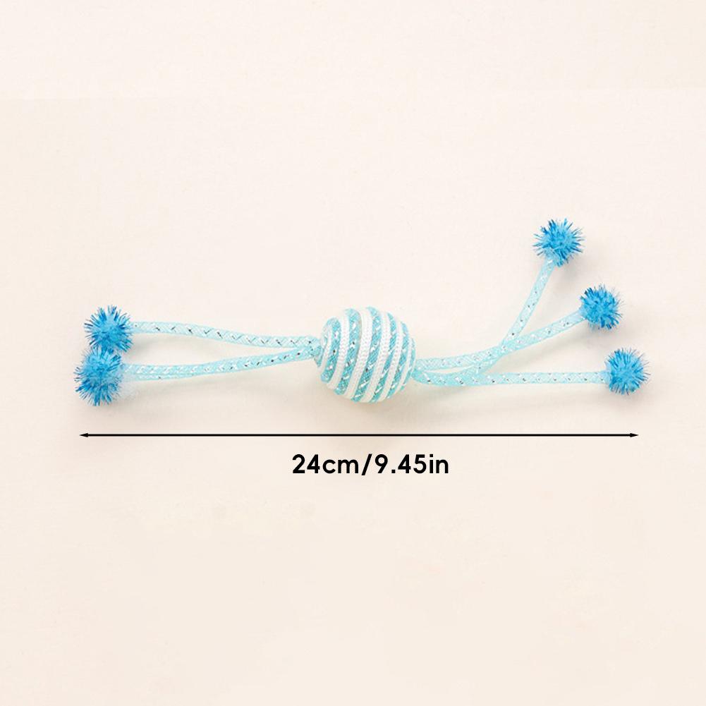 Cat Toy Self Hi Cats Sticks Cat Toys Interactive Ropes Ball Toys for Pet Dogs Teasing Bite-resistant Wool Ball