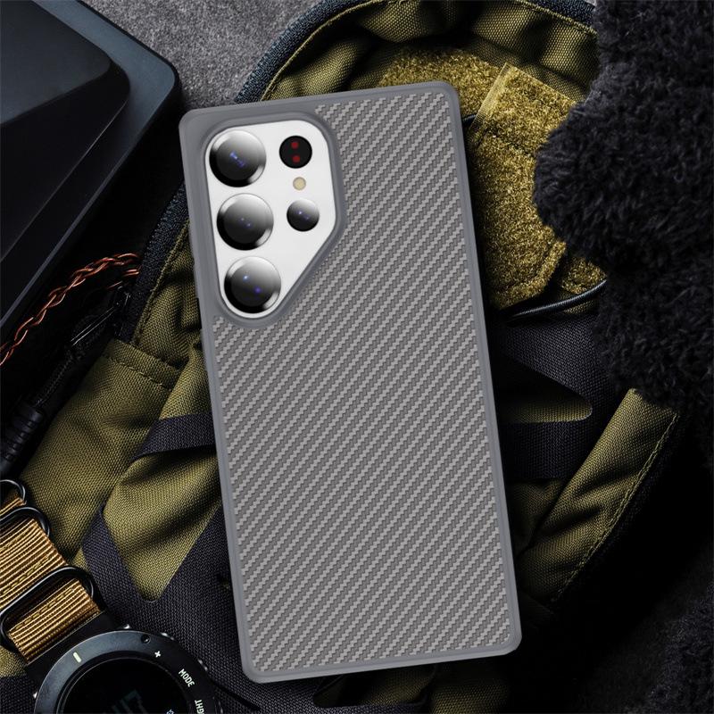 Samsung S25 Ultra Carbon Fiber Magnetic Case - Compatible with S24, S25, S23Plus, S21+ with Skin-like Feel