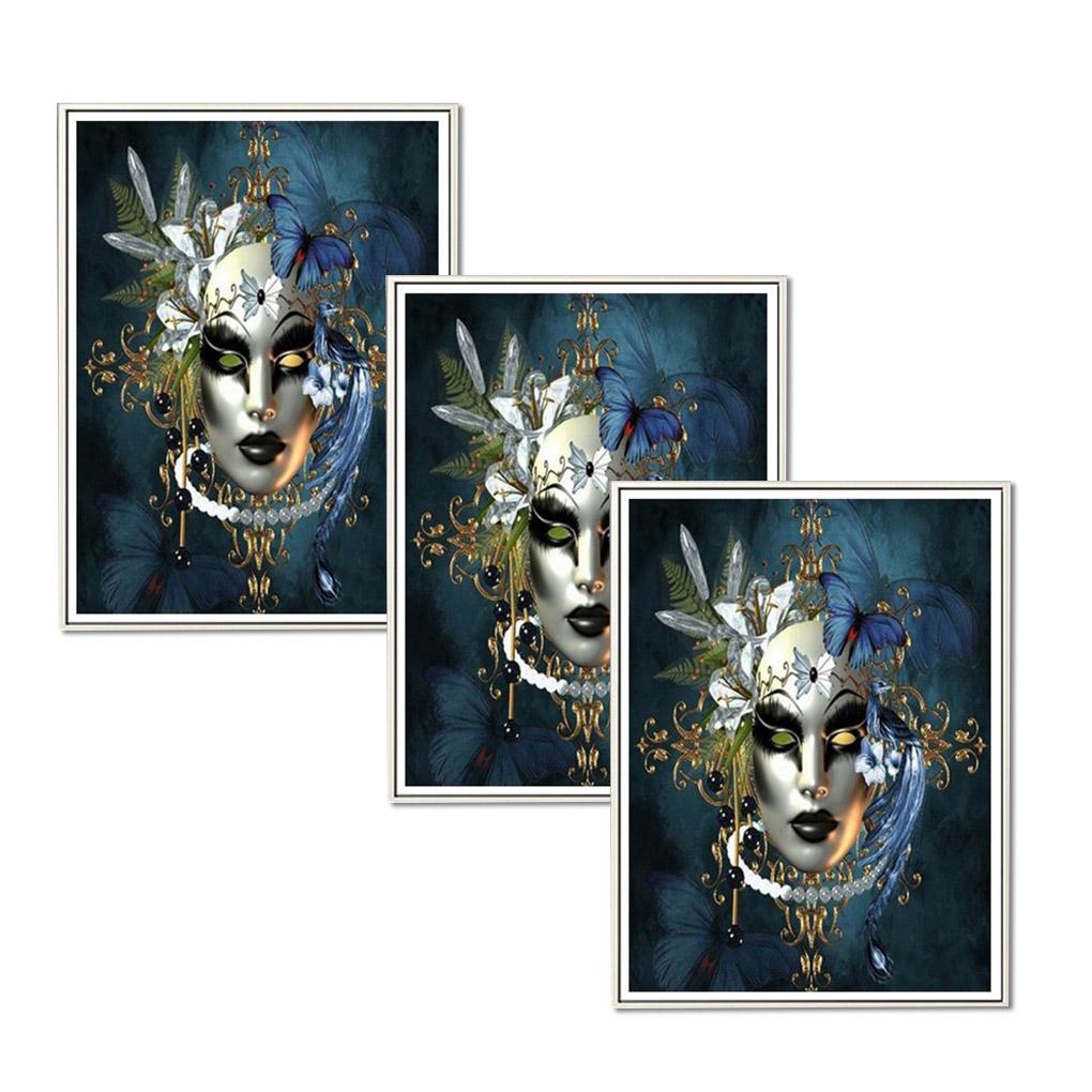 Horrific Mask Diamond Painting Kits Scary Mask Embroidery Stitch Arts Craft Full Diamond Wall Decoration