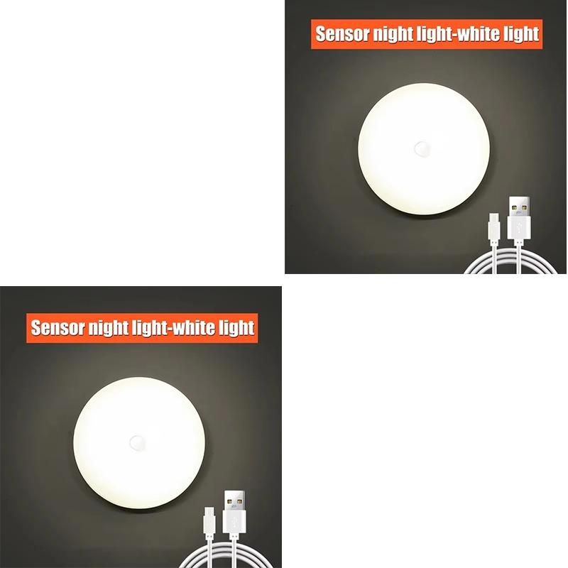 Sensor LED Night Light USB Rechargeable Night Lamp For Kitchen Cabinet Wardrobe Lamp Staircase Wireless Closet Light