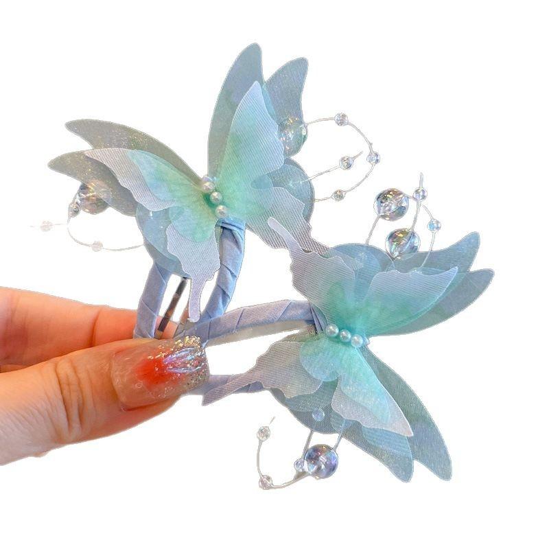 2Pcs/Set Toddler Girls Pink Butterfly Shape Hairgrip Girl Hairpins Headwear Hair Clips Jewelry Gift Sweet Kids Headdress