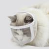 Cat Grooming Muzzle Transparent Breathable Mask for Kitten Anti-Licking Protection during Bathing and Nail Care Portable Design