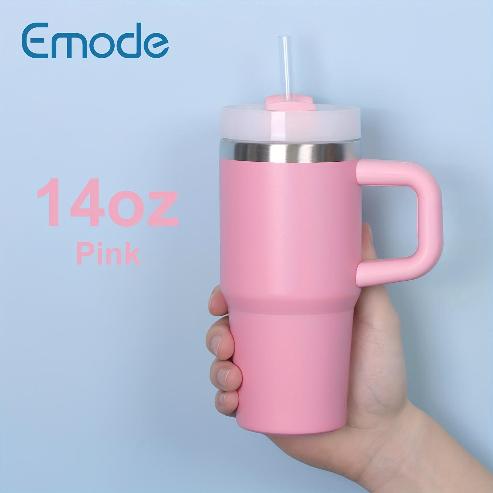 

Ізольована кухоль з нержавіючої сталі на 14 унцій з кришкою та соломинкою - не містить бісфенолу А, не б ється, чудово підходить для всіх сезонів - ідеальний подарунок на день народження, Хелловін рожевий