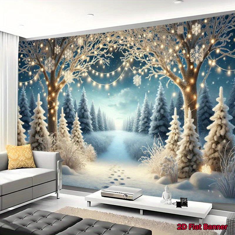 1Pcs Winter Wonderland Snow Decoration Background Winter Backdrop Decorations For Photo Studio Photo Booth Christmas
