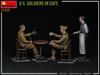 MiniArt Scale American Soldier In a Cafe Plastic Model Kit MA35406 1/35 (3 Figures)