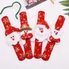 Cartoon 3D Santa Claus Snowman Elk Slap Bracelet Christmas Party Supplies Favors Comfortable Fabric for
