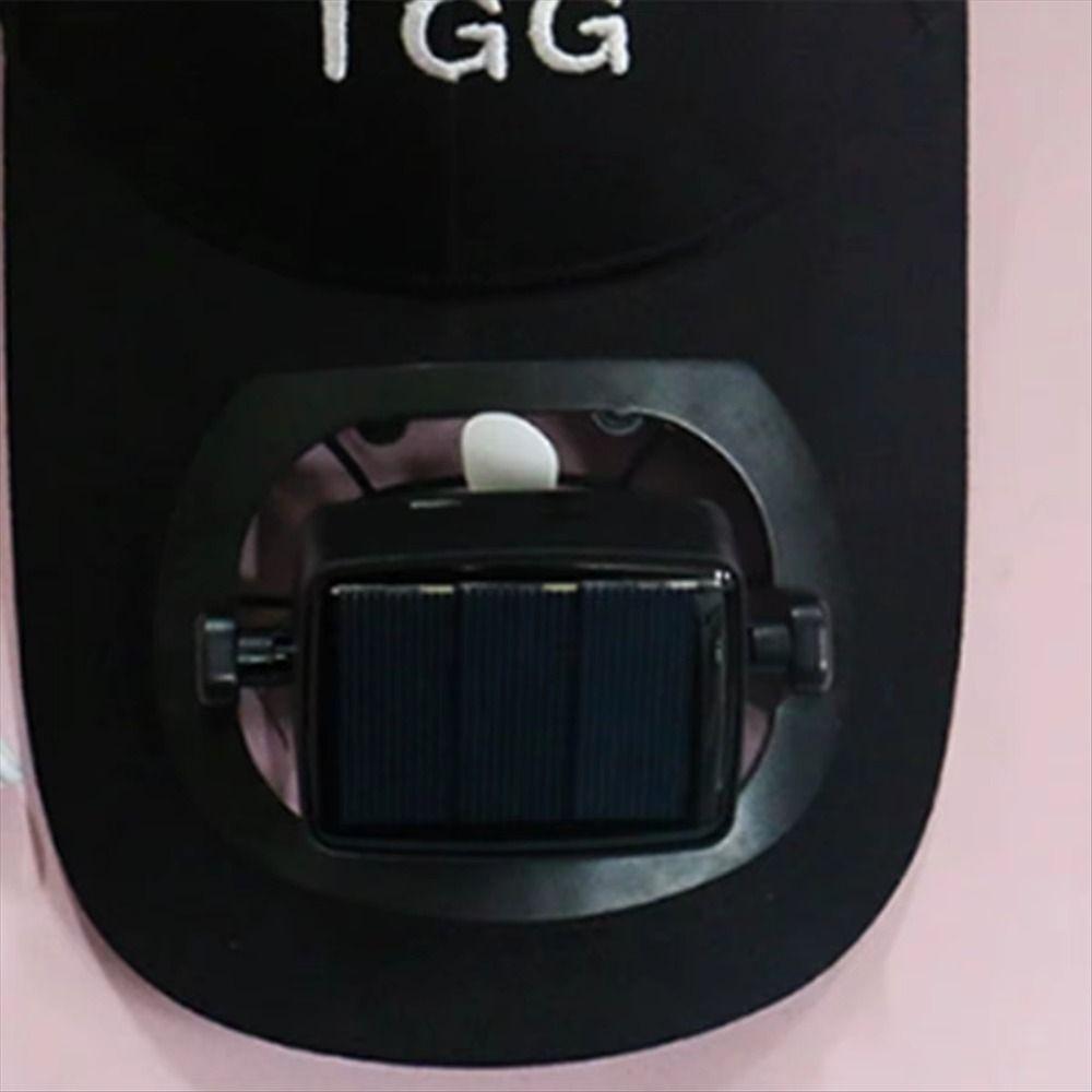 Strong Wind Solar Fan Hat Korea Style Summer Sun Cap Portable Wide Brim Baseball Cap  Sport