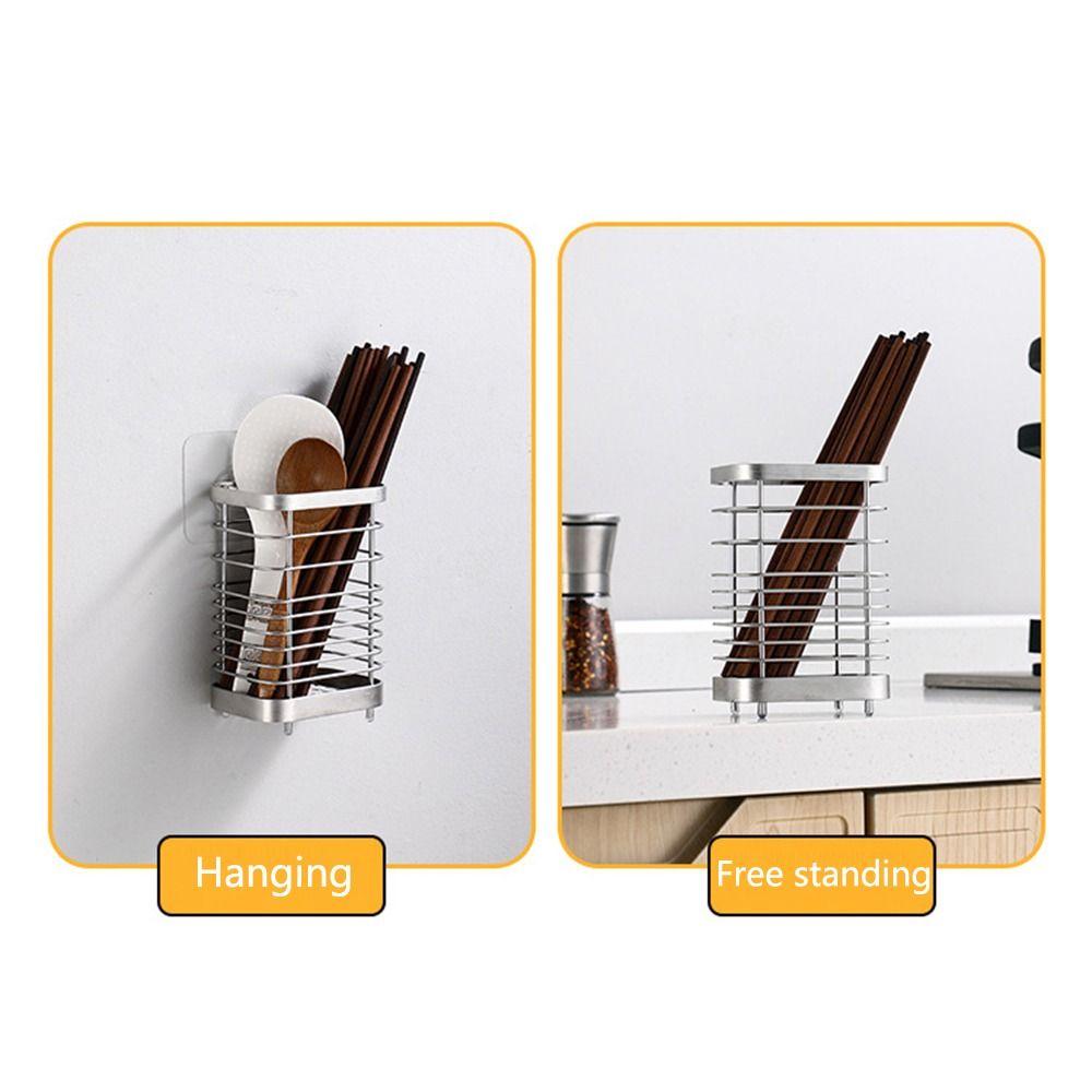 Stainless Steel Utensil Storage Organizer Rust-proof Chopstick Drying Racks  Flatware