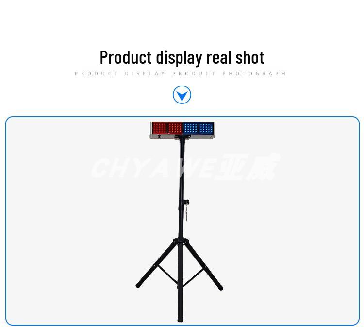Double-Sided Red/Blue LED Solar Strobe Light for Nighttime Road Construction Site