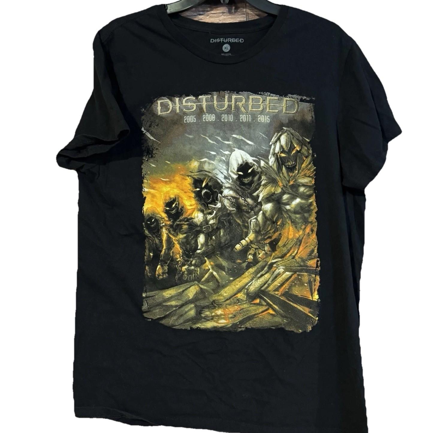 Disturbed Band Shirt XL Black Album Art Mascot The Guy Heavy Metal Rock Tee 2016 Unisex T-Shirt XXXXL