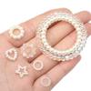 Akrylgeometri Pearl Circle DIY-tillbehör för smyckenstillverkning Örhängen Armband Halsband