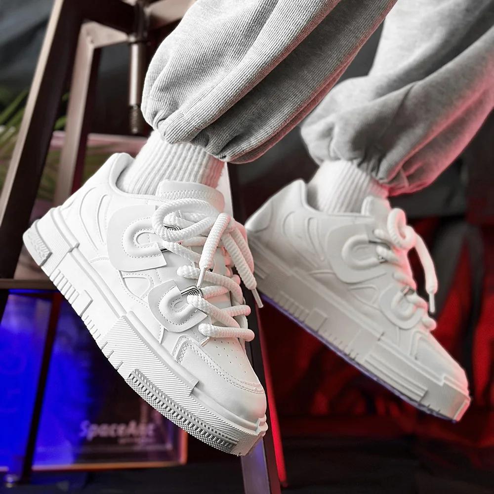 Fashion Casual Shoes Men 2025 New Men's Shoes Niche Design Bread Casual China-Chic Skateboard Shoe Mens Loafers Sneakers zapatos hombre