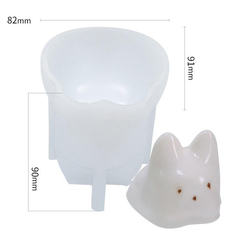 

1 упаковка силиконовая форма для кошачьего молочного пудинга, милая форма для торта, белого холодного льда, порошка