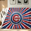 Chicago Cubs Print Flannel Blanket High Quality Warm Comfortable Cover for All Seasons Perfect for Gifts Home Decor