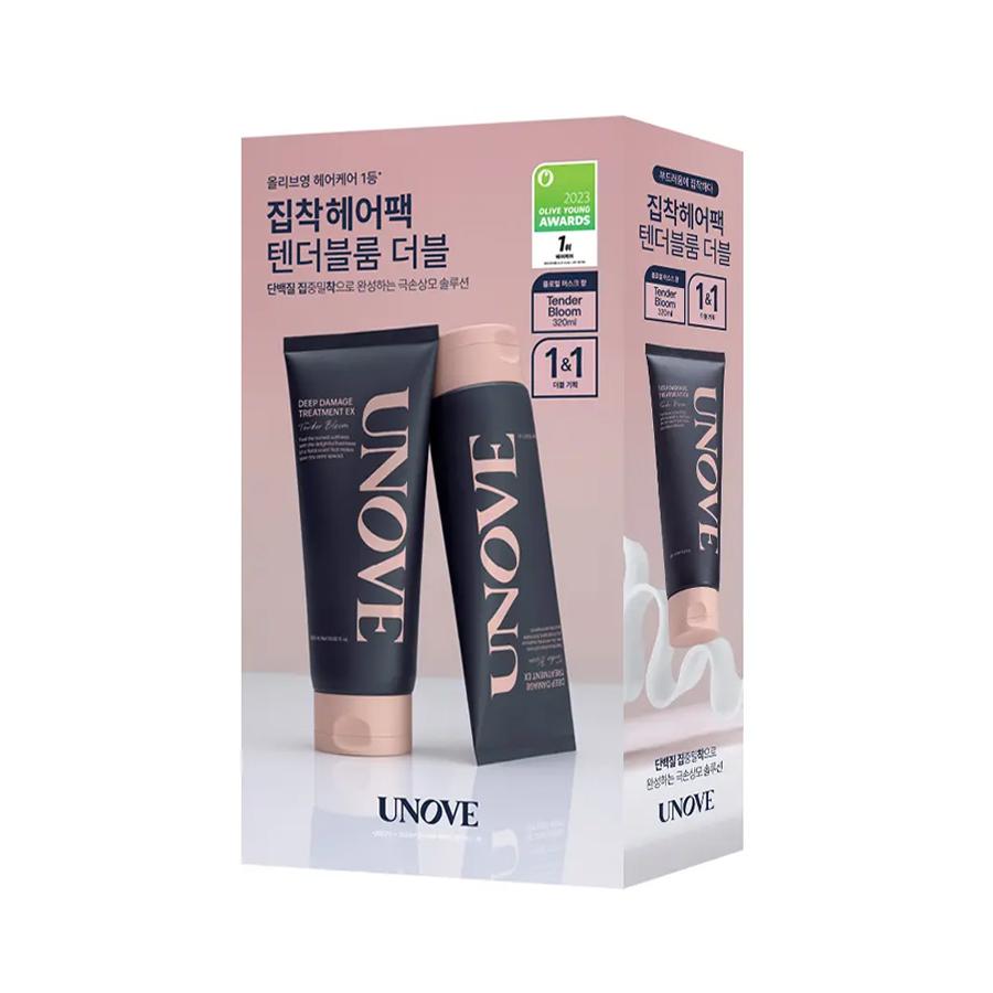 

UNOVE Deep Damage Hair Treatment EX 320ml Cherry Blossom / Tender Bloom Double Set – Intensive Repair Hair Mask Tender Bloom Double Set