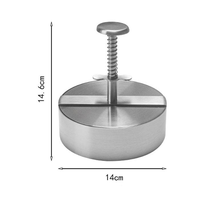 Stainless Steel Non-Stick Round Manual Hamburger Patty Maker Press Rice Pork Beef Ball Mold Adjusted Kitchen Tools Accessories