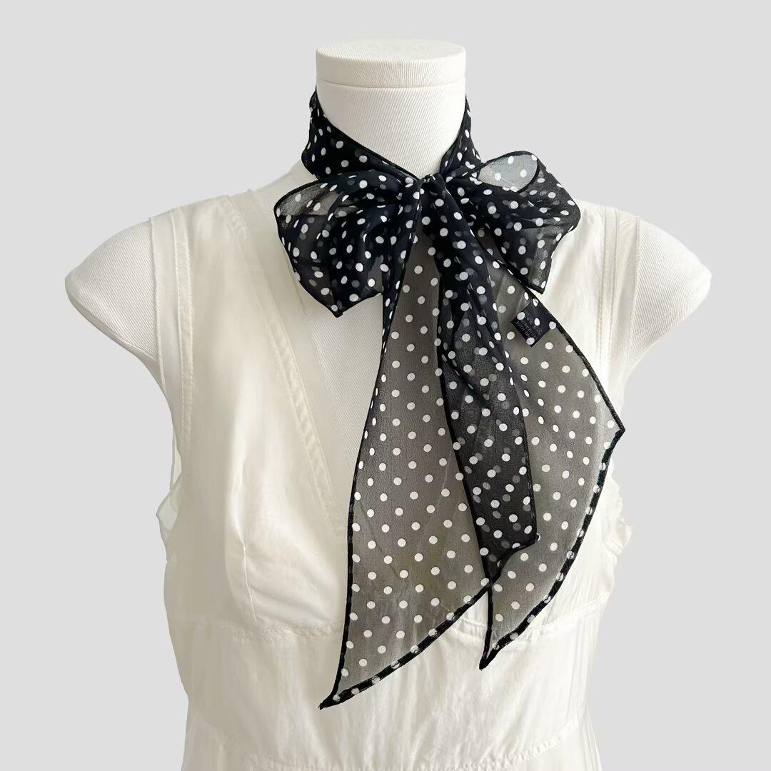 

100% Natural Silk Scarf Female Fashion Beach Pashmina Bufanda Women Shawl Wraps Bandana Lady dot Scarves Foulard long Echarpe Real Silk 10x130cm