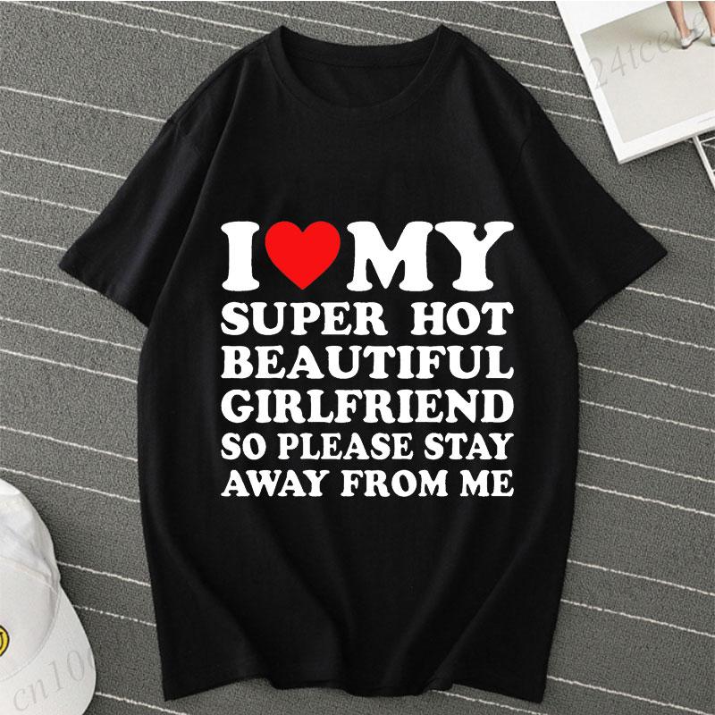 

Футболка «Я люблю свою девушку» для мужчин, футболка «Я люблю свою девушку», Валентин, смешная одежда для парня, футболка Y2k, горячая футболка для девушки 2XL