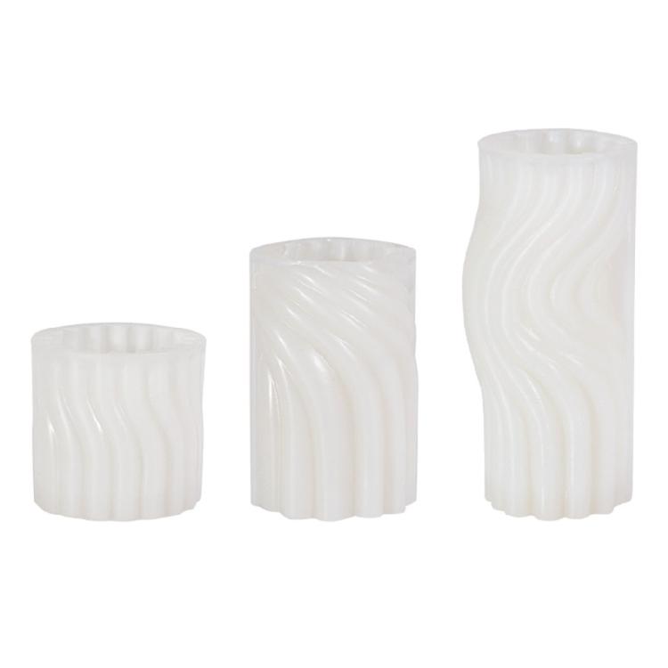 Irregulars Geometric Shape Candle Molds Wavy Cylindrical Silicones Mould Ornament Molds Casting Mould Craft Supplies