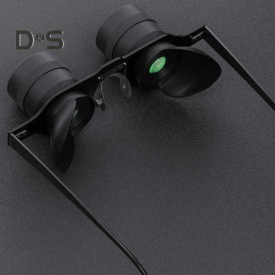 Outdoor Fishing Binoculars Glasses 10X Zoom Magnification Adjustable Hands-Free Portable Bird Watching Theater Concert Binocular Telescope