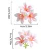 10Pcs 6cm Artificial Flower Head Mini Silk Dew Lily Flower Craft Wreath Home Decoration Wedding Decor Christmas Garland Supplies