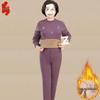 Women's Thermal Set for Elderly: Winter Two-Piece, Warm Velvet-Enhanced Underwear, Thickened Autumn Pants & Top.