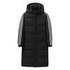 Men's Winter Long Three-stripe Down Jacket White Duck Down Thick Warm Coat