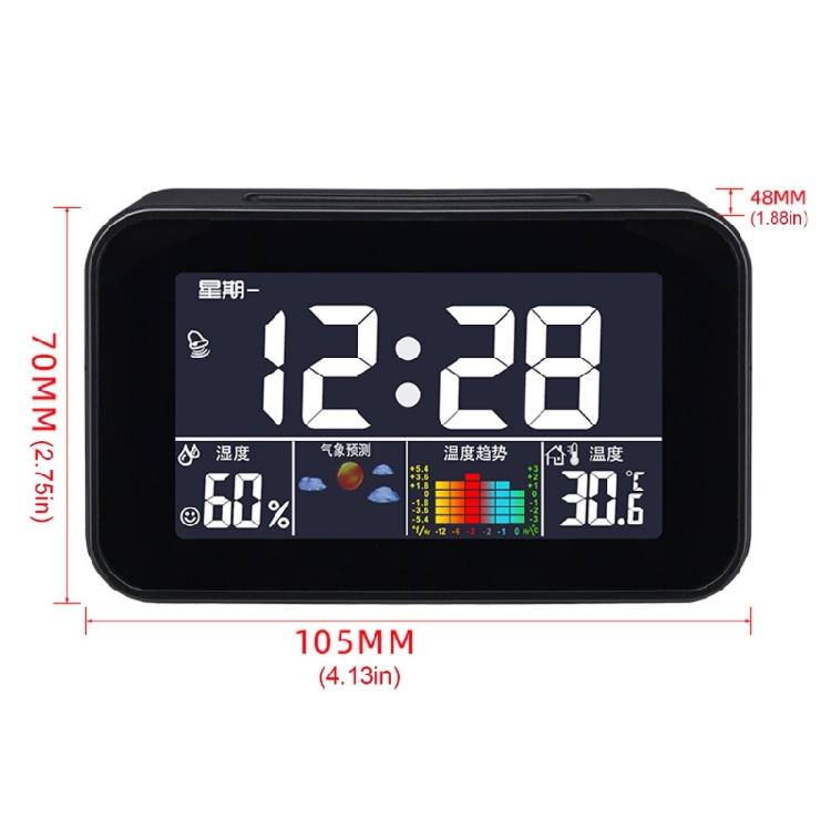 Elegant LCD Alarm Clock with Bright Backlights Multiple Alarms Calendar and Temperature Display for Bedsides Table