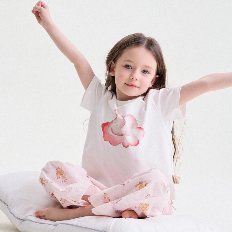 

Yunerma Girls Summer Printed T-Shirt & Lounge Pants 80