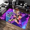 1pc Area Rug Appropriate for Office, Kpop Demon Hunters Carpet, Versatile Printed Chair Rug, Durable Home Sofa Carpet