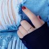 18K Rose Gold Plated LOVE Letter Coil Ring - Korean Style Titanium Steel
