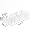 8 Grids Cosmetic Storage Box Transparent Powder Lipstick Display Holder Detachable Data Cable Organizer Home Storage Supplies