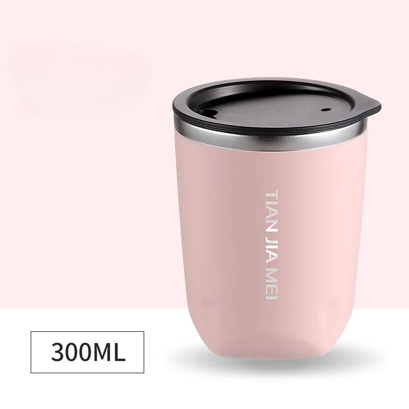 300ml Thermal Mug Stainless Steel Vacuum Flask Insulated Portable Water Bottle Iced Coffee Tea Beer Cup Travel Office Drinkware
