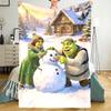 Shrek Theme Printed Blanket - Perfect for Couch, Bed, Travel & Outdoor Use | Machine Washable, Cozy & Durable.