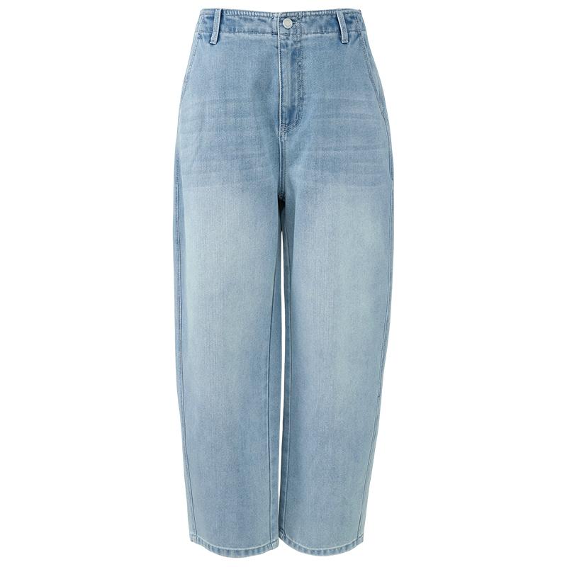 Yalida Nine Fen Banana Jeans Women's Laisel Lightweight Loose Curved Knife Haren Pants Trendy