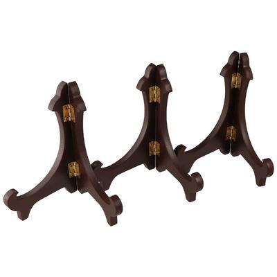 High Quality Wooden Adjustable Storage Bracket Decorative Foldable Easel Storage Rack Plate Rack Display Stand