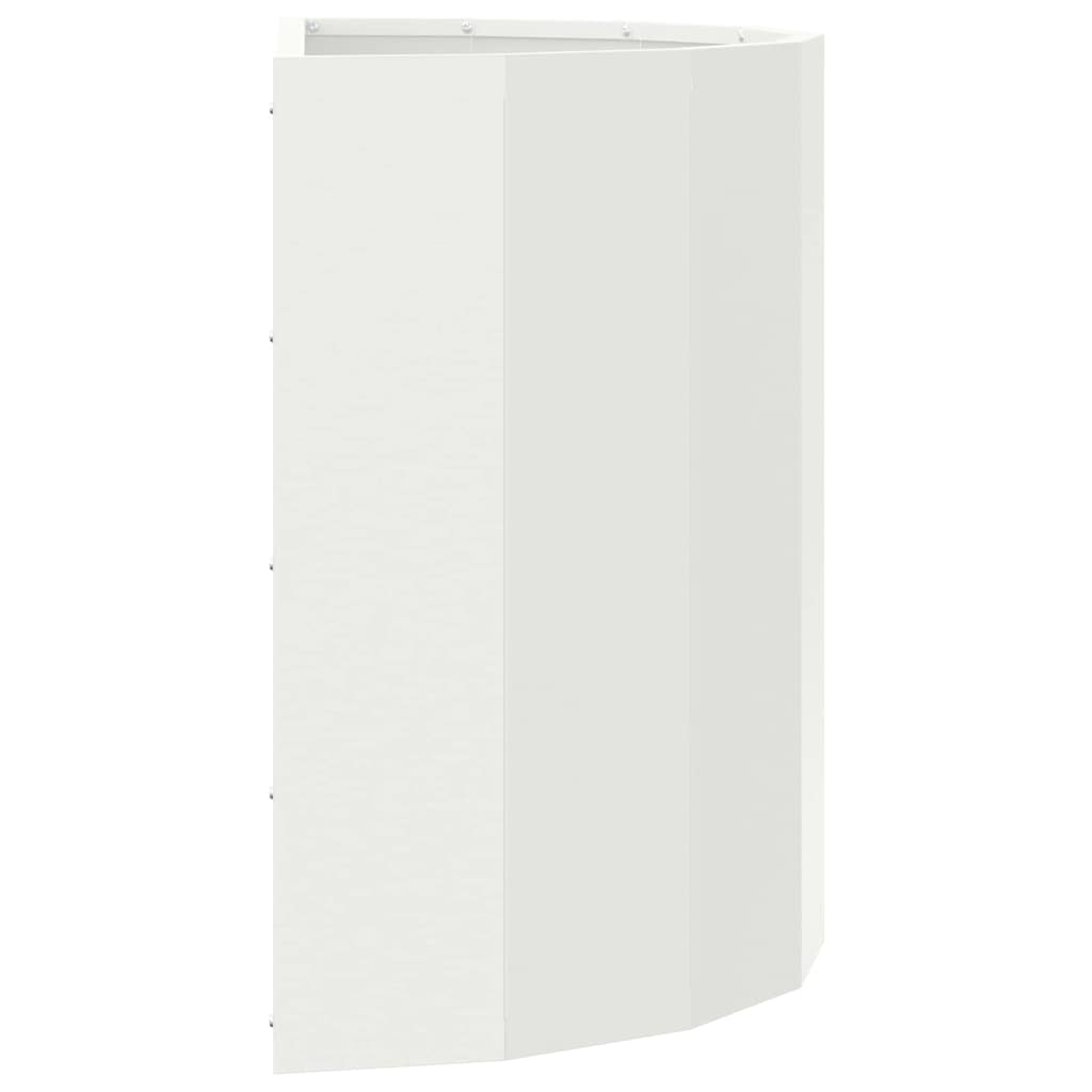 White Plant Pot 60 x 30 x 50 cm Steel