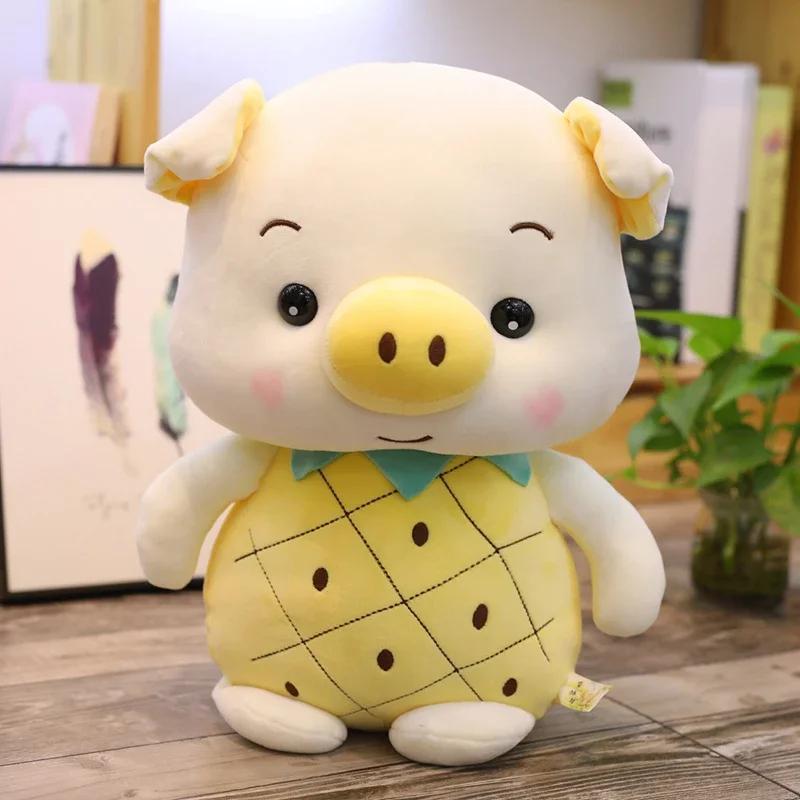23/32CM Plush Animals Fruit Figure Pineapple Strawberry Bunny Pig Send Childrens Birthday Gift Kawaii Plush  Plushie Cute