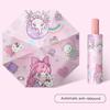 Strawberry Rabbit Safety Anti-Rebound Kids Umbrella Primary School Girls Rain and Rain Dual-Use School Dedicated Foldable Self-Opening Umbrella